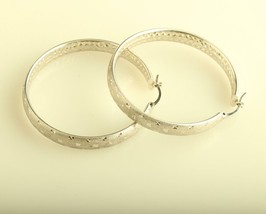 Vintage 925 ATI sterling silver dangle hoop earrings - £35.04 GBP