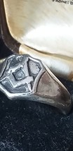 Antico anello con sigillo massonico in argento sterling edoardiano vintage... - £100.40 GBP