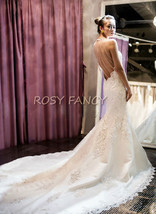 Rosyfancy Sexy Lace Crystals Halter Backless Mermaid Wedding Dress - £596.18 GBP