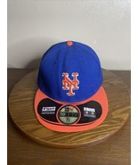 New Era New York Mets 59fifty Official MLB Royal/Orange Fitted Hat NEW - £15.18 GBP