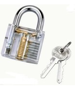 Transparent See Thru Padlock with Keys / Fully Functional Lock - $16.23 CAD