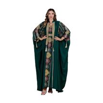 Ramadan, Muslim Eid Elegant Embroidered Kaftan Maxi Dress, Gold Trim, Traditiona - $66.32+