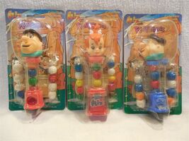 Flintstones 1997 Flix Collectible Gumball Machine Dispenser Set of 3 MOC - $7.95
