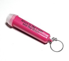 Flashlight Portable Pink Keyring Keychain - Jesus Is The Light and The Way - £4.62 GBP