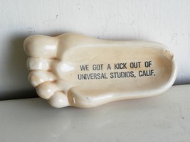 Vintage Foot Shaped Universal Studios Souvenir Dish Ashtray Good Impression RARE - £24.60 GBP