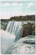 New York Postcard Niagara Falls American Falls From Goat Island 1910 - £1.74 GBP