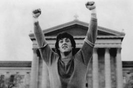 Sylvester Stallone in Rocky arms raised in triumph steps Philadelphia Museum 18x - £19.29 GBP