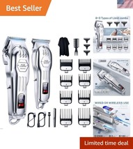 Powerful Lithium Battery Hair Clippers - Professional Cordless Hair Trim... - $82.49