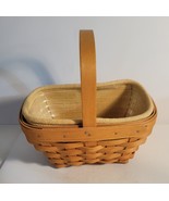 Longaberger Basket 2002 Small with Yellow Liner and Clear Protector - $27.44 CAD