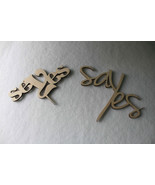 Say Yes Personalised Engagement Gift Wedding CakeTopper  Wood Plaque Signs - $124.34 MXN
