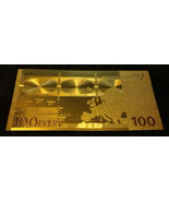 ~NEW~REAL 24K GOLD BANKNOTE €100 EURO  PURE FINE.999 - £3.12 GBP