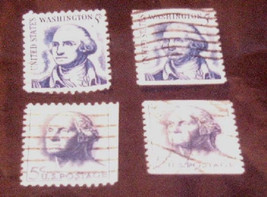 1962 & 1966 George Washington 5 cents US Postage Stamp  Scott #1213/#1283 - £3.91 GBP