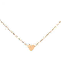 Simple Choker Heart Pendant Necklace for Women and Girls. (Gold) - $49.47