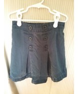 Girl&#39;s Faded Glory Dark Navy School Uniform Pleated Button Front Skort S... - $2.00