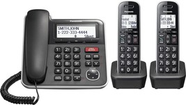 Kx-Tgb852B (Black) By Panasonic, Expandable Corded/Cordless Phone System With - £82.11 GBP