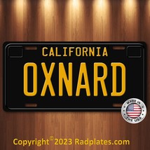 Oxnard Black Vintage California Vanity Aluminum License Plate Tag New! - £15.38 GBP
