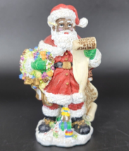 African American Santa Claus Figurine Christmas 1997 International United States - £11.10 GBP