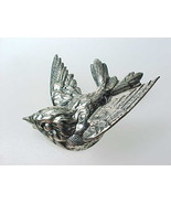 BIRD Vintage BROOCH Pin in STERLING Silver by JEWELART - 1 3/8 inches -FREE SHIP - $65.00