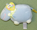 AMSCAN HIPPOLITO PLUSH BABY BLUE HIPPO RATTLE NOAH&#39;S ARK TOY WITH HANG T... - $13.50