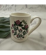 Portmeirion Botanic Garden Rhododendron Floral Coffee Mug White Pink Cup - $27.71