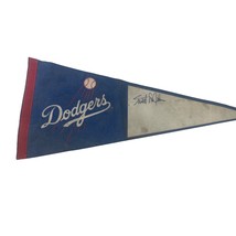 Vintage Dodgers Pennant Signed By Sweet Lou Johnson - $18.50