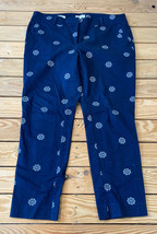 loft Outlet women’s modern skinny ankle Floral Patterned pants Size 14 Blue R1 - £10.52 GBP