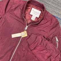 American Rag Bomber Jacket XS Womens Burgundy Full Zip Quilted Lined - $35.99