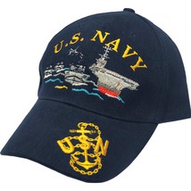 U.S. Navy Fouled Anchor Chief Petty Officer Hat Cap Blue - £11.43 GBP