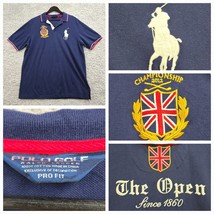 Polo Golf Ralph Lauren Shirt Mens XL Blue Pro Fit The Open 2012 Short Sl... - £39.72 GBP