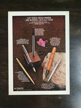 Vintage 1971 Parker 75 Classic Pen Full Page Original Ad 823 - £5.53 GBP