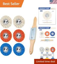 Airway Buffing Wheel Kit 7 PCs 2 White, 2 Orange, 2 Blue, 1 Rake 8" Diam... - $87.60