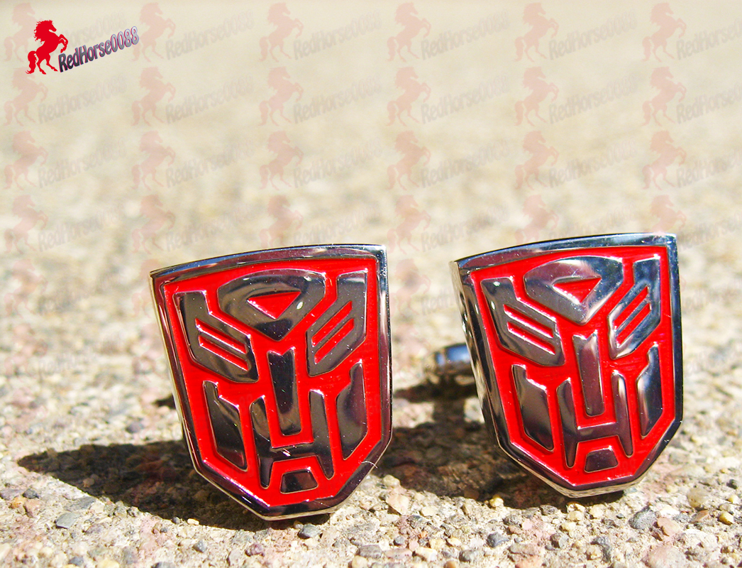 Transformers Silver Plated and Red Cufflinks - Wedding, Father's Day Gifts - £3.17 GBP