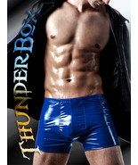 Thunderbox Glossy Cobalt Blue PVC Titan Pouch Shorts S-M-L-XL - $30.00