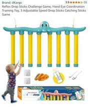 Drop Sticks Challenge Game Hand Eye Coordination Training Toy, 3 Adjustable - $34.53 CAD