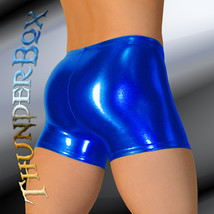 Thunderbox Chrome Metal Blue Gladiator Shorts Dancers Costume Theater S, M, L, X - £23.92 GBP