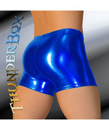 Thunderbox Chrome Metal Blue Gladiator Shorts Dancers Costume Theater S,... - $565.44 MXN
