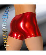 Thunderbox Chrome Metal Red Gladiator Shorts  Dancers Costume Theater S ... - $30.00