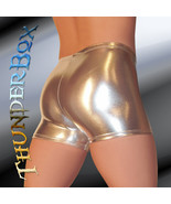 Thunderbox Chrome Metal Silver Gladiator Shorts  Dancers Costume Theater S-XL - £23.59 GBP