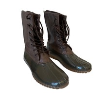 Madden Girl Flurryy Womens Duck Boots Brown 10 Leather Round Toe Lace Up... - $20.79