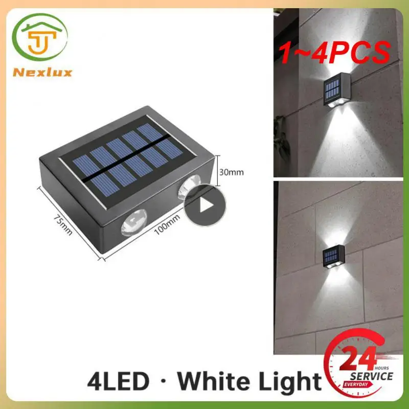 1~4PCS Solar Charging Outdoor Led Flood Lights Abs Led Stairs Light Energy - £12.00 GBP+