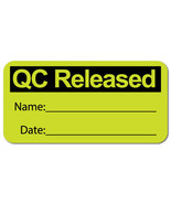 &quot;QC Released&quot; Quality Control Stickers 1.5&quot; x 0.75&quot;, Roll of 500 Labels - $349.57 MXN