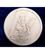 Round 10&quot; Plate Wood Carving Chinese Deity Female God - Unfinished - Col... - $18.95