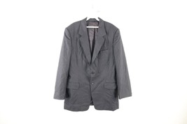 Vintage 50s Streetwear Mens 40R Pinstriped Wool 2 Button Suit Coat Jacke... - $81.39 CAD