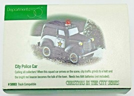 Dept 56 Christmas in the City Series Police Car 58903 W/Light - $43.25