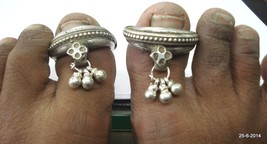 vintage antique tribal old silver big toe ring gypsy hippie jewelry - £193.88 GBP