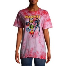 License Marvel Juniors&#39; Women&#39;s Tie Dye Short Sleeves T-Shirt, Bubble Gum Sz XS - £14.61 GBP