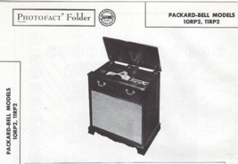 1957 PACKARD-BELL 10RP2 11RP2 Console Record Player Photofact MANUAL FM ... - $10.88