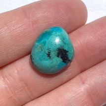 Blue Green Chrysocolla with Tenorite Organic Oval 18x15 mm Cabochon Gemstone - £17.58 GBP