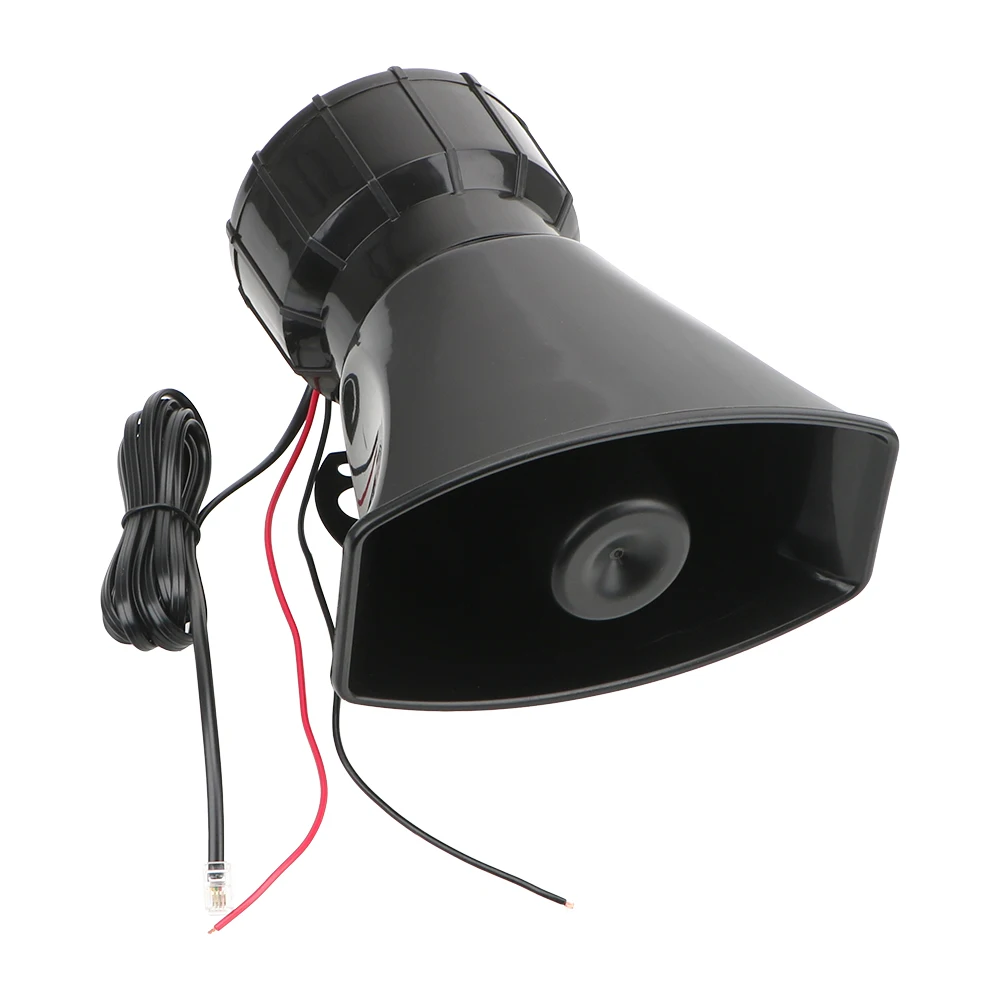 12V 7-Sound Police Fire Siren Air Bugle PA Speaker Megaphone Amplifier for Spe - £28.36 GBP