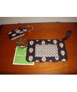 Vera Bradley Classic Black Zip ID Case And Photo Key Ring - €25,46 EUR